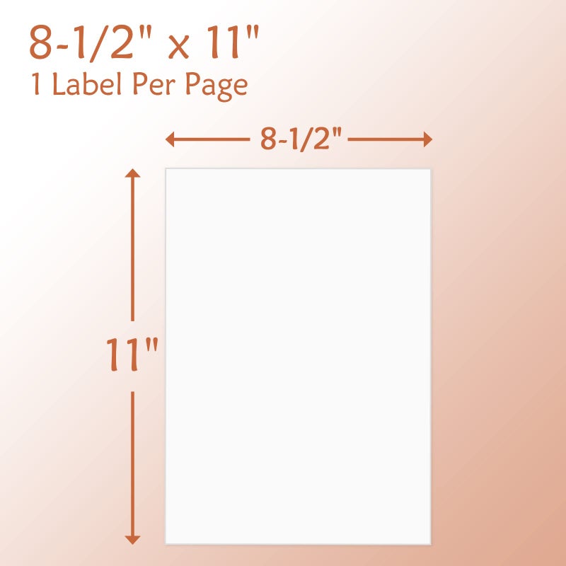 9527 Product 50 Labels 8.5x11 Labels Shipping Address Labels for Laser/Ink Jet Printer, 50 Sheets - Image 3
